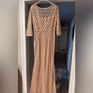 Lulu's Gold Maxi Dress